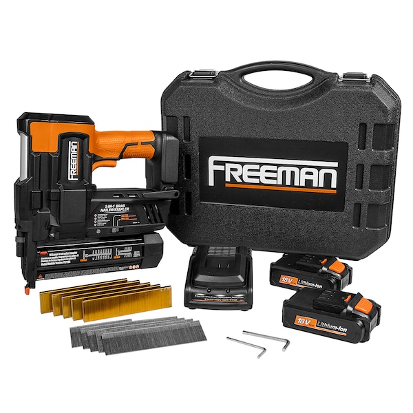 Freeman Cordless 18 Volt 2-in-1 18-Gauge Nailer and Stapler - PE2118G