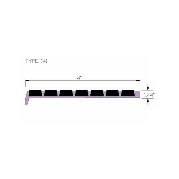 Supergrit 4" Stair nosing-3'0" Black - 141-BLA3