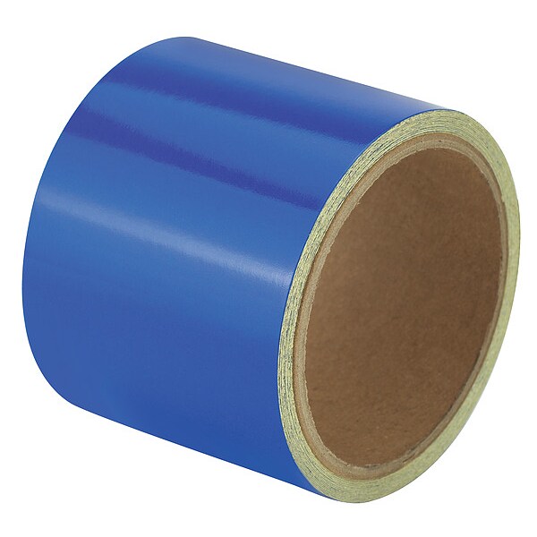 Zoro Select Reflective Marking Tape Vinyl Blue, 3" W x 15 ft. L, 5.5 mil Thick - 15C109