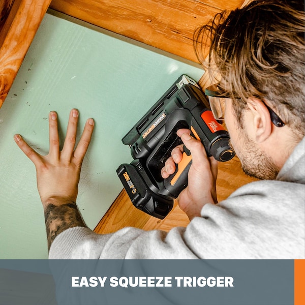 Worx 20V Power Share 3/8 in. Cordless Crown Stapler, Tool Only Battery and Charger Not Included - WX843L.9