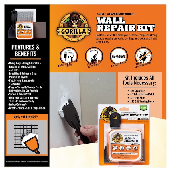 Gorilla Glue Gorilla Wall Repair Wall Repair Kit - 103959