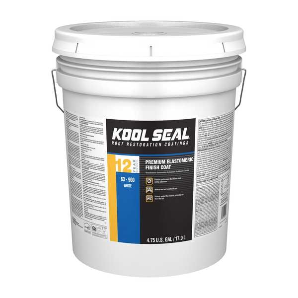 Kool Seal Elastomeric Roof Coating, 4.75 gal, Pail, White - KS0063900-20
