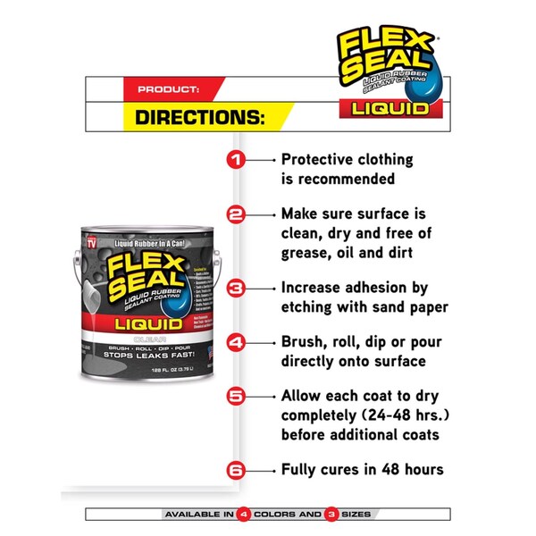 Flex Seal Flex Seal Family of Products Flex Seal White Liquid Rubber Sealant Coating 16 oz - LFSWHTR16