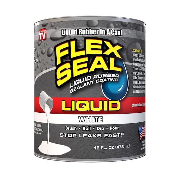 Flex Seal Flex Seal Family of Products Flex Seal White Liquid Rubber Sealant Coating 16 oz - LFSWHTR16