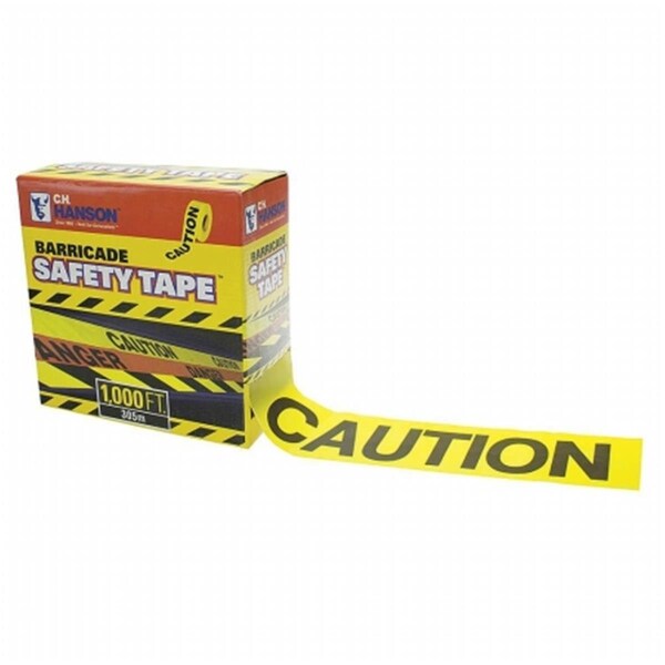 Tinkertools 1000 ft. Safety Tape - Roll Caution With Dispenser - 3 Mil - TI3297129