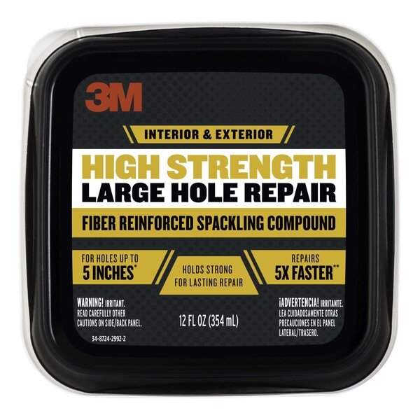 3M High Strength Large Hole Repair, 12 oz, 6PK - LHR-12-BB