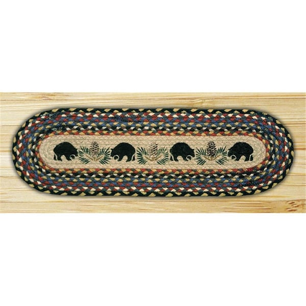 Palacedesigns Capitol Importing Black Bears - 27 in. x 8.25 in. Oval Stair Tread - PA711046