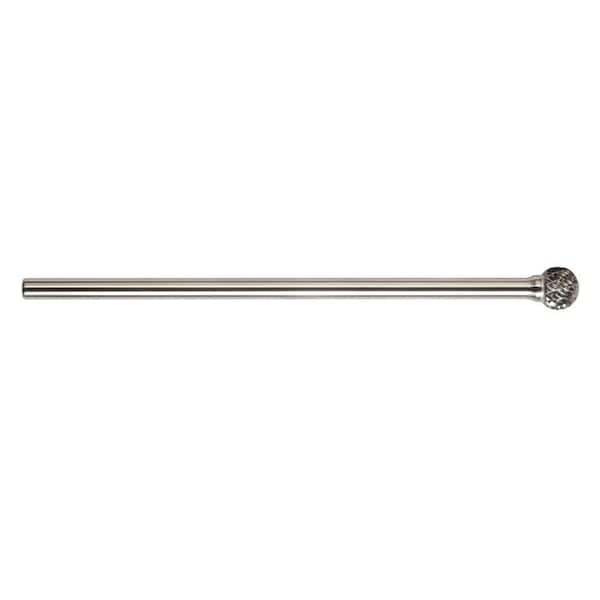 Magnum Carbide Burr, Extra Long Shank, Series 7000DX, 38 Head Dia, 516 Length of Cut, Ball Shape SD - 7DX124DC