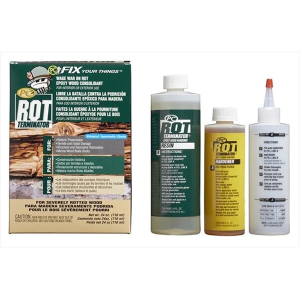 Pc Products Protective Coating 240612 24 Oz Rot Terminator Epxoy Wood Hardener - 240612