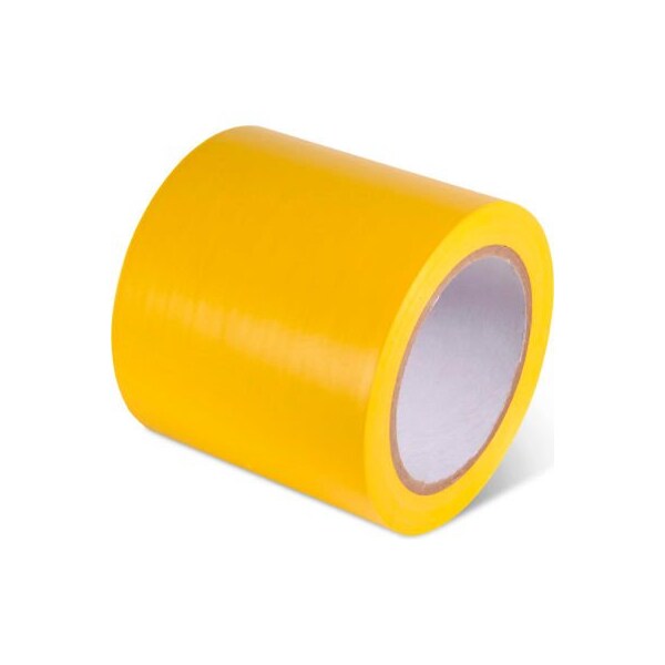 Top Tape And  Label. Global Industrial Safety Tape 4inW x 108L 5 Mil Yellow 1 Roll - 670653YL