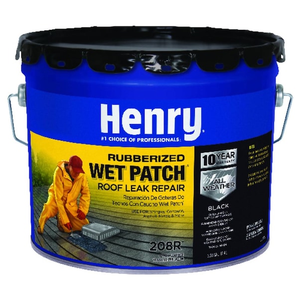 Wet Patch Henry Smooth Black Asphalt All-Weather Roof Cement 3.3 gal - HE208R061