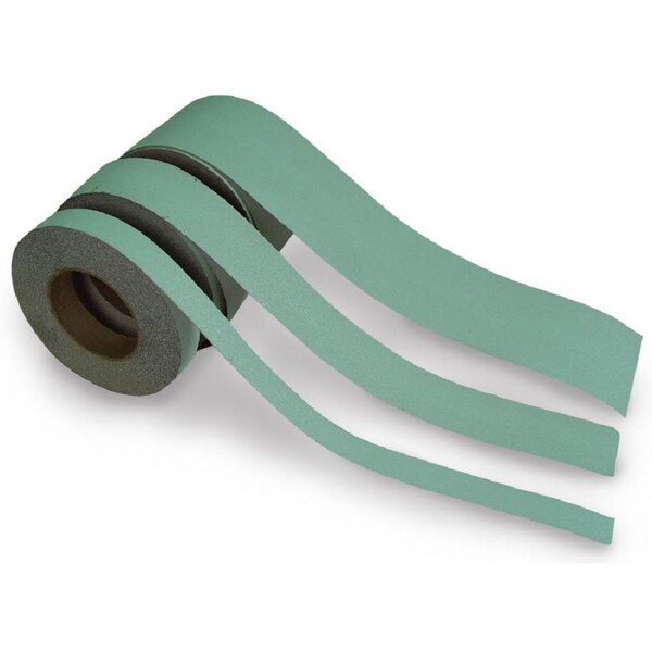 Nmc Anti Slip Regular Globrite Safety Track Tape Vinyl Proprietary Grit Size, Green/White, 12" W x - GAGT1260