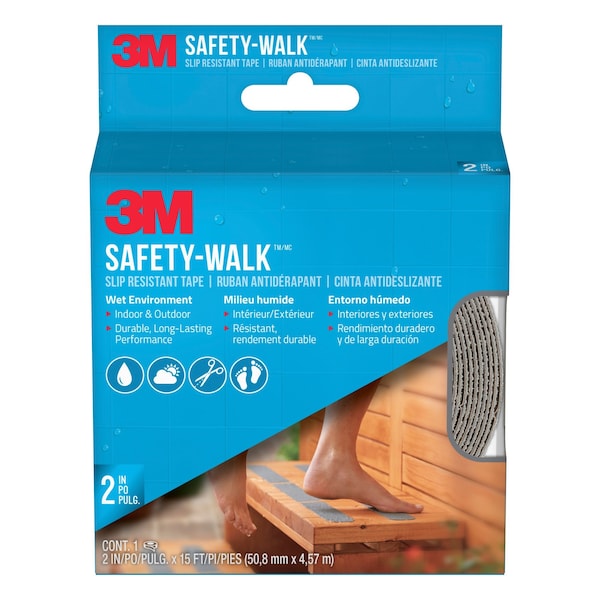 3M Home and Recreation Tread Mineral Gray, 2" W x 180" L - 7647NA