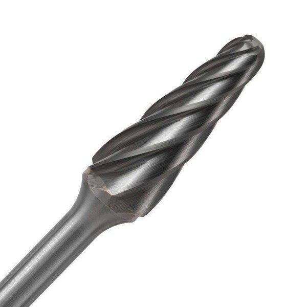 Champion Cutting Tool Taper Radius End Carbide Bur for Narrow Contours / Surface Machining, 5/8in Cut Dia, 1-5/16in LOC - CHA SL6NF