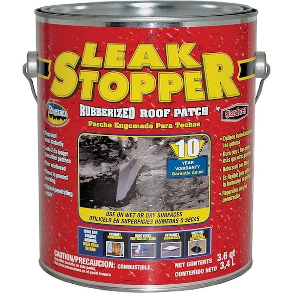 Gardner LEAK STOPPER Series Roof Patch, Black, Liquid, 1 gal - 0311-GA