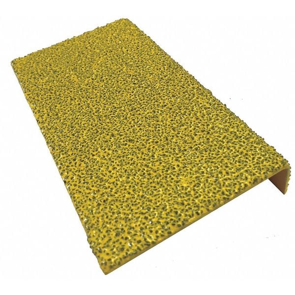 Vigil Antislip Anti-Slip Stair Nosing Steel Yellow, 23 39/64 in W x 7/64 in Thick - 02-460