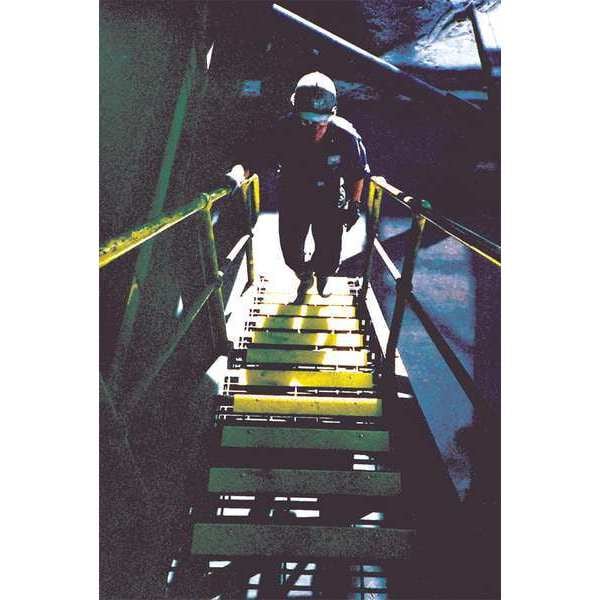 Vigil Antislip Anti-Slip Stair Nosing Steel Yellow, 23 39/64 in W x 7/64 in Thick - 02-460