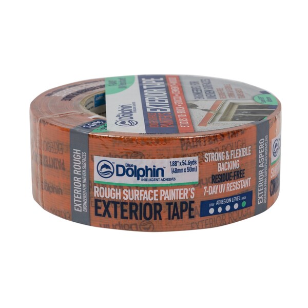 Blue Dolphin Blue Dolphin 1.88 in. W X 54.6 yd L Orange High Strength Exterior Painter's Tape 1 pk - TP EXT R 0200