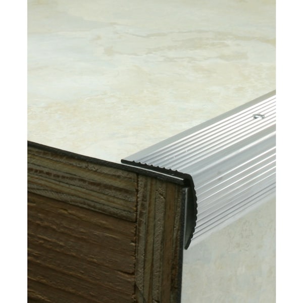 Tower Sealants M-D Building Products 1.125 in. H X 1.125 in. W X 36 in. L Prefinished Silver Aluminum Stair Edge - 78022