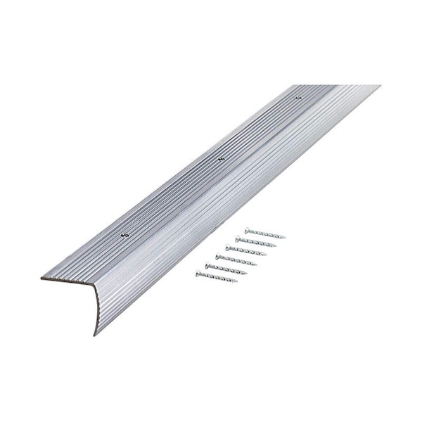 Tower Sealants M-D Building Products 1.125 in. H X 1.125 in. W X 36 in. L Prefinished Silver Aluminum Stair Edge - 78022