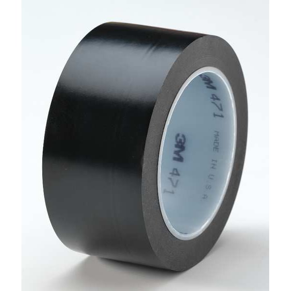 3M Safety Stripe Tape Rubber/Vinyl Black/White, 3" W x 108 ft. L, 5.4 mil Thick - 5700