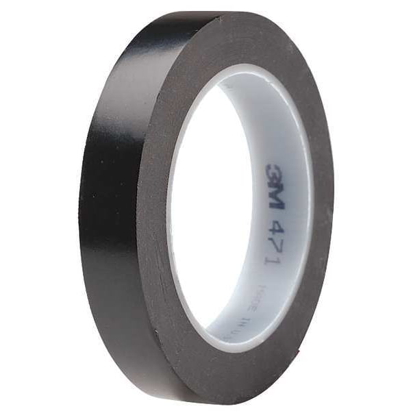 3M Safety Stripe Tape Rubber/Vinyl Black/White, 3" W x 108 ft. L, 5.4 mil Thick - 5700
