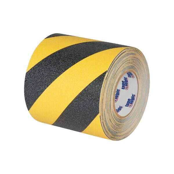 Tape Logic 6'' x 60' Black/Yellow Striped Heavy-Duty Tape Logic Anti-Slip Tape - BUY00026457