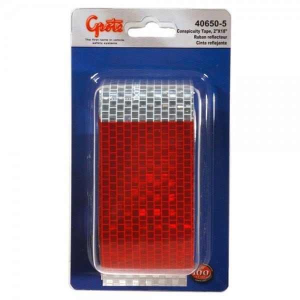 Grote Cnsptytape- 11X7- Red/Slv- 2X18Strps 5/B Conspicuty Tape, 40650-5 - 40650-5
