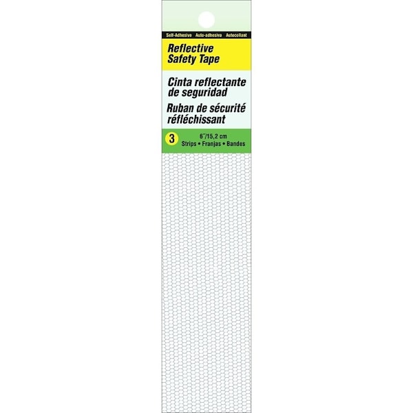 Hy-Ko Reflective Safety Tape, 6 in L, White - TP-3WH