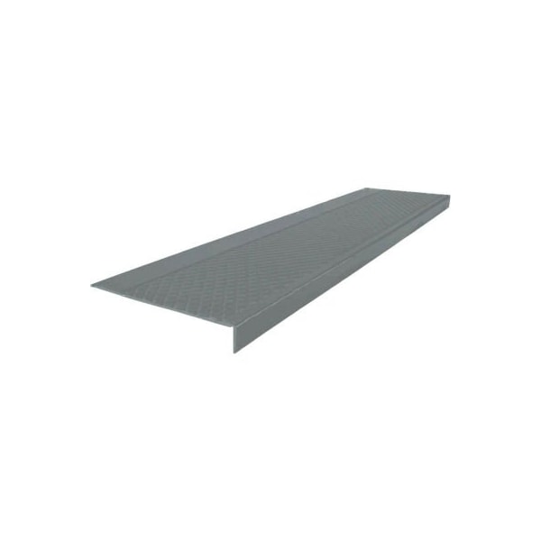 Roppe Rubber Diamond Stair Tread Square Nose 12.31in x 48in Dark Gray - 48303P150