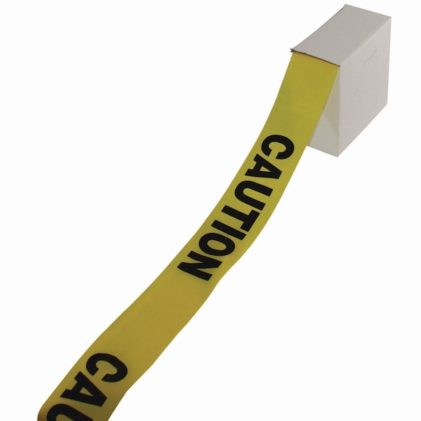 Impact Products Barrier Tape Polyethylene Yellow/Black, 3" W x 1000 ft. L, 1.5 mil Thick - IMP 7328