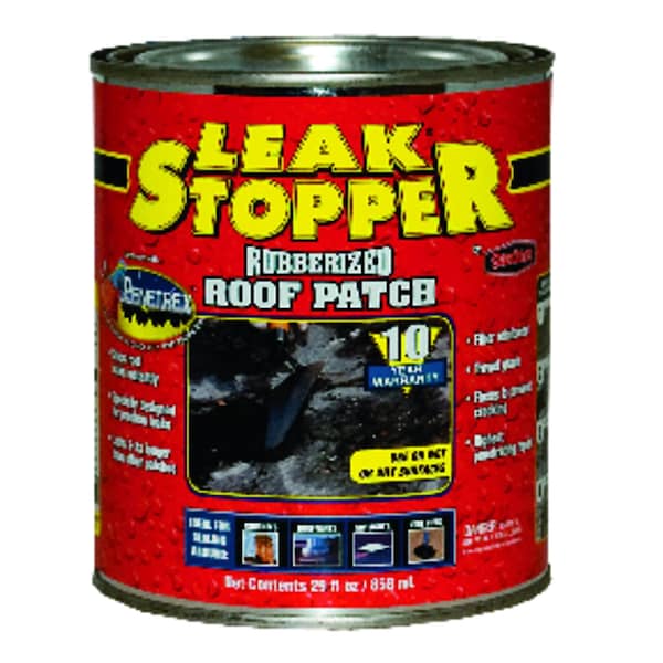 Leak Stopper Leak Stopper Gloss Black Rubber Roof Patch 29 oz - 0318-GA
