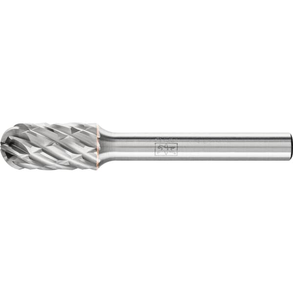 Pferd Carbide Bur - Cylind. Radius End, STEEL Cut - 3/8" x 3/4" x 1/4" Shank - SC-3 - 24428