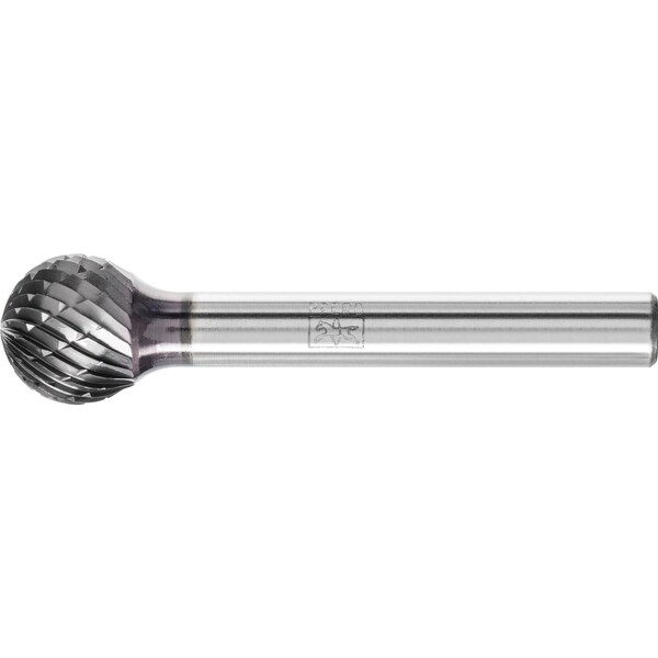 Pferd HICOAT Bur - Ball Shape, DBL Cut - 1/2" x 7/16" x 1/4" Shank - SD-5, FEP Coating - 27227