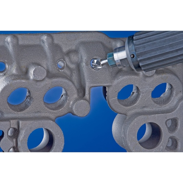 Pferd HICOAT Bur - Ball Shape, DBL Cut - 1/2" x 7/16" x 1/4" Shank - SD-5, FEP Coating - 27227