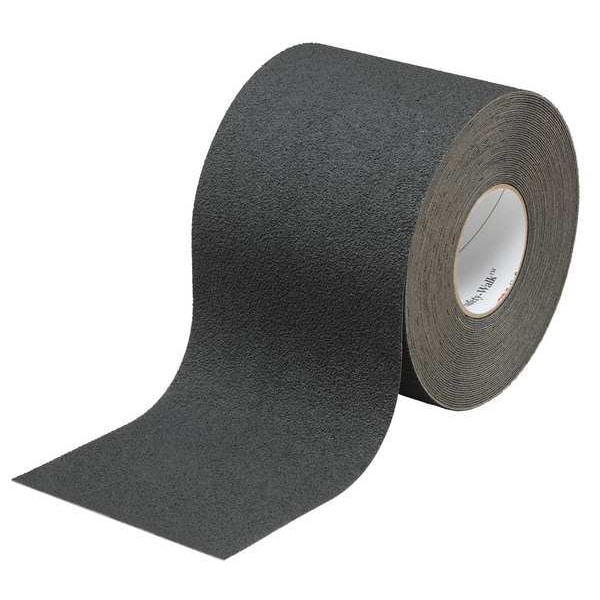 3M Anti-Slip Tape Synthetic Rubber/Plastic Film Proprietary Grit Size, Black, 4" W x 60 ft. L - 310-4X60