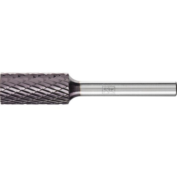Pferd HICOAT Bur - Cylind. (Plain End), DBL Cut - 1/2" x 1" x 1/4" Shank - SA-5, FEP Coating - 27052