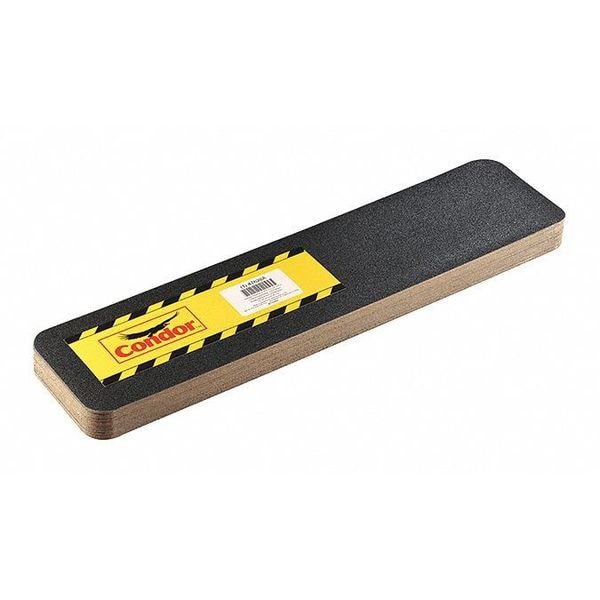 Condor Anti-Slip Tread Polyester 80 Grit Size, Black, 6" W x 2 ft. L, 28 mil Thick - GRAN13537