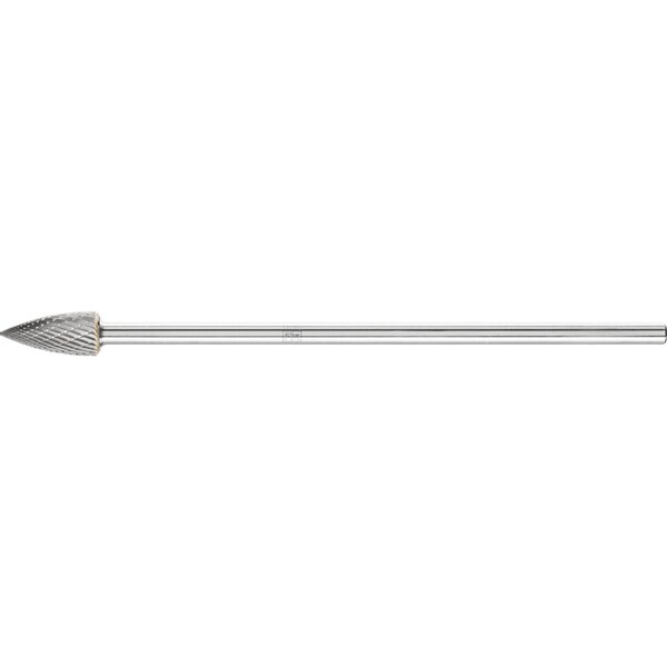 Pferd Carbide Bur - Tree Shape Pointed, DBL Cut - T1/2" x 1" x 1/4" Ext. Shank - SG-5L6 - 26122