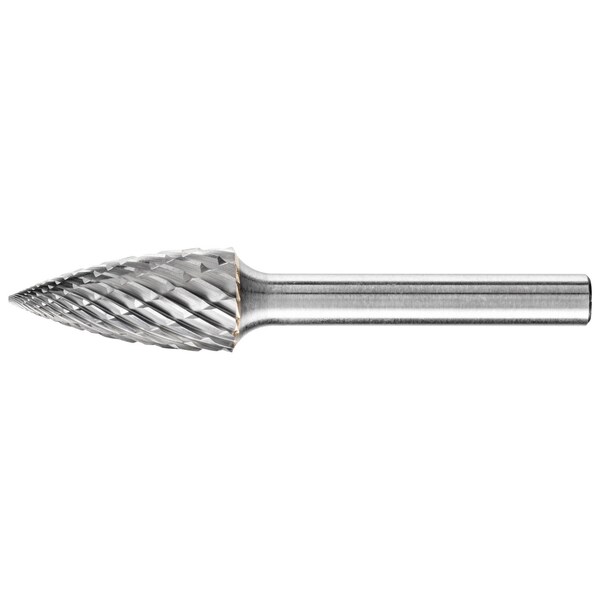 Pferd Carbide Bur - Tree (pointed end), OMNI cut - 1/2" x 1" x 1/4" Shank - SG-5 - 28009