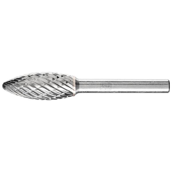 Pferd Carbide Bur - Flame, OMNI cut - 1/2" x 5/4" x 1/4" Shank - SH-5 - 28004
