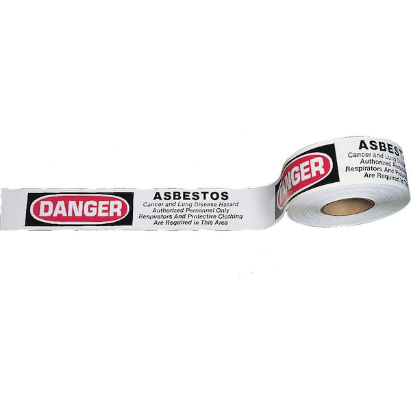 Mutual Industries Barricade Tape Polyethylene White/Red, 3" W x 1000 ft. L - 17769-0-3000