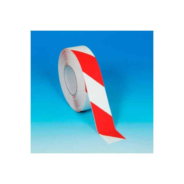 Heskins Llc Heskins Hazard Safety Grip Anti Slip Tape, Red/White, 2" x 60', 60 Grit - 3401005000060AUA
