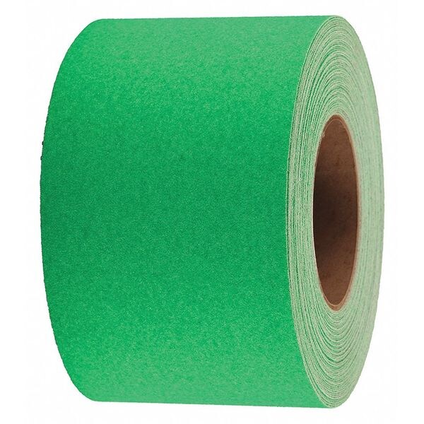 Jessup Safety Track Anti Slip Grit Tape Roll Aluminum Oxide, Adhesive: Acrylic Neon Green, 4" W x 60 ft. L, 0.037" Thick - 3380-4