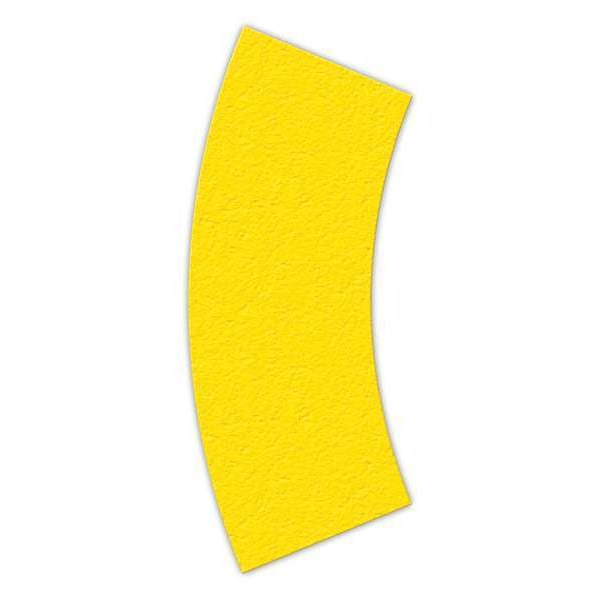 Incom Curve 5S Workplace Floor Organization Marker Vinyl Film Yellow, 2-1/2" W x 6" L, 0.58 mil Thick - LM140Y