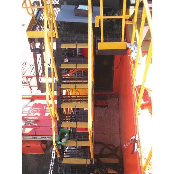 Vigil Antislip Anti-Slip Stair Nosing Steel Yellow, 29 1/2 in W x 7/64 in Thick - 02-490
