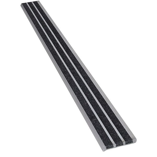 Wooster Products Stair Nosing Extruded Aluminum Black, 60 in W x 1/4 in Thick - 121BLA5