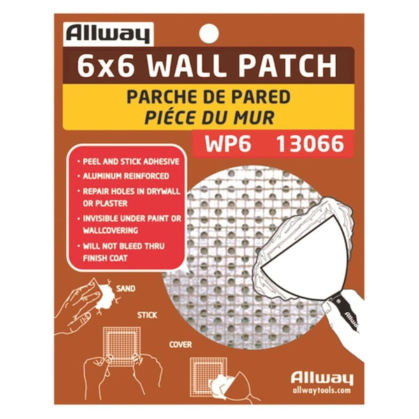 Gizmo 6 x 6 in. Fiberglass White Self Adhesive Drywall Mesh Patch, 10PK - GI3324556