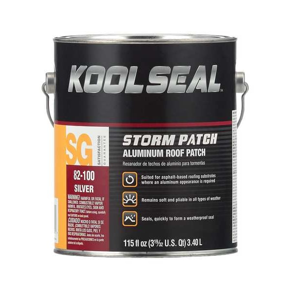 Kool Seal Roof Leak Repair, 1 gal, Can, Silver - KS0082100-16