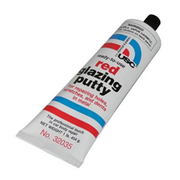 U.S. Chemical & Plastics U. S. Chemical and Plastics 32035 H Red Glazing Putty; Tube - USC-32035